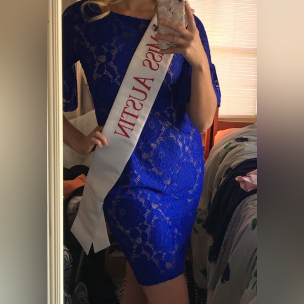 Ivanka Trump Blue Lace Dress